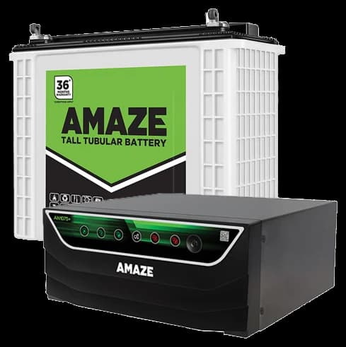 Amaze inverter with an Amaze tall tubular battery